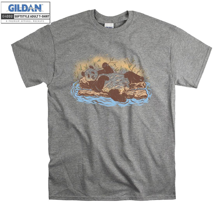 Brown Bear Bathing in Water T-shirt