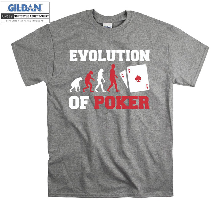 Evolution of poker figure T-shirt