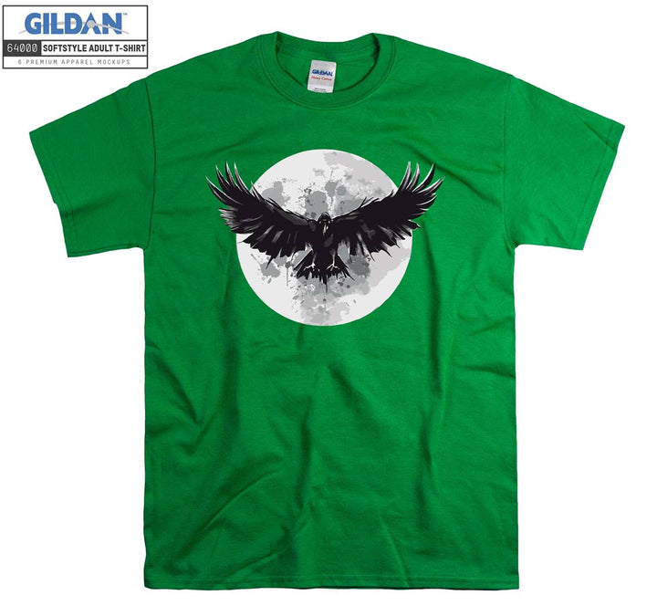 Spreading Wings Black Crow Moon T-shirt