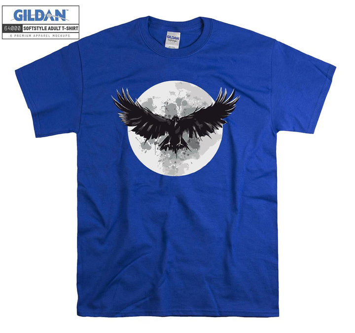 Spreading Wings Black Crow Moon T-shirt