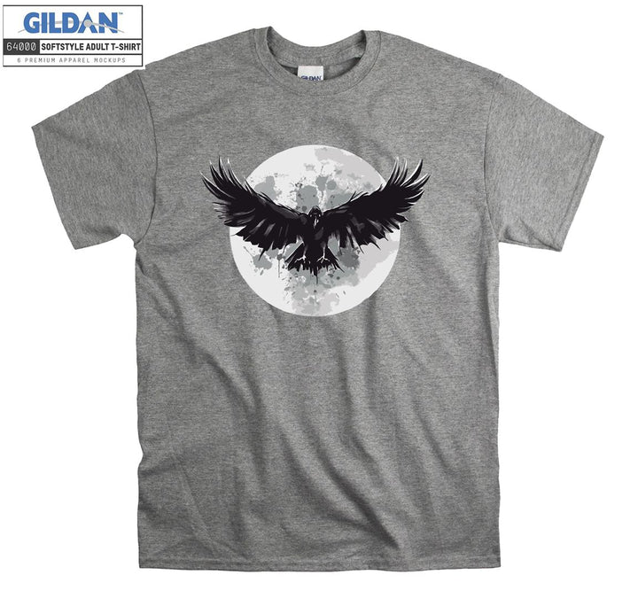 Spreading Wings Black Crow Moon T-shirt