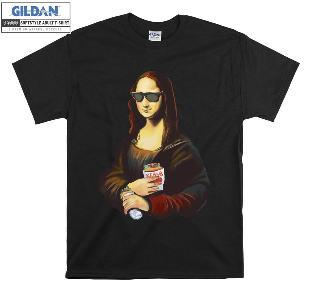 Funny Kebab Mona Lisa Figure T-shirt