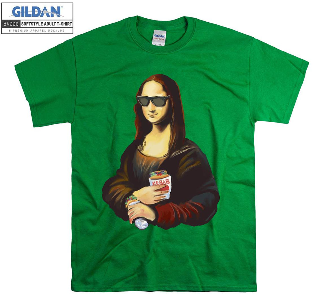 Funny Kebab Mona Lisa Figure T-shirt