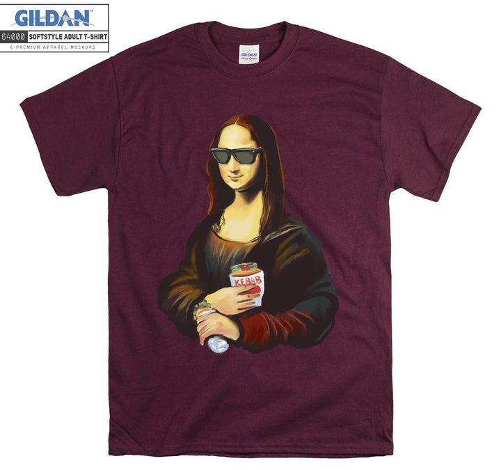 Funny Kebab Mona Lisa Figure T-shirt