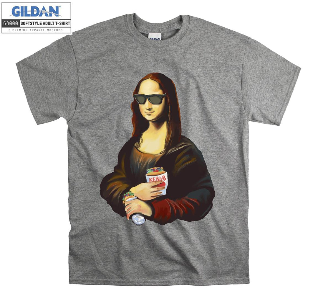 Funny Kebab Mona Lisa Figure T-shirt