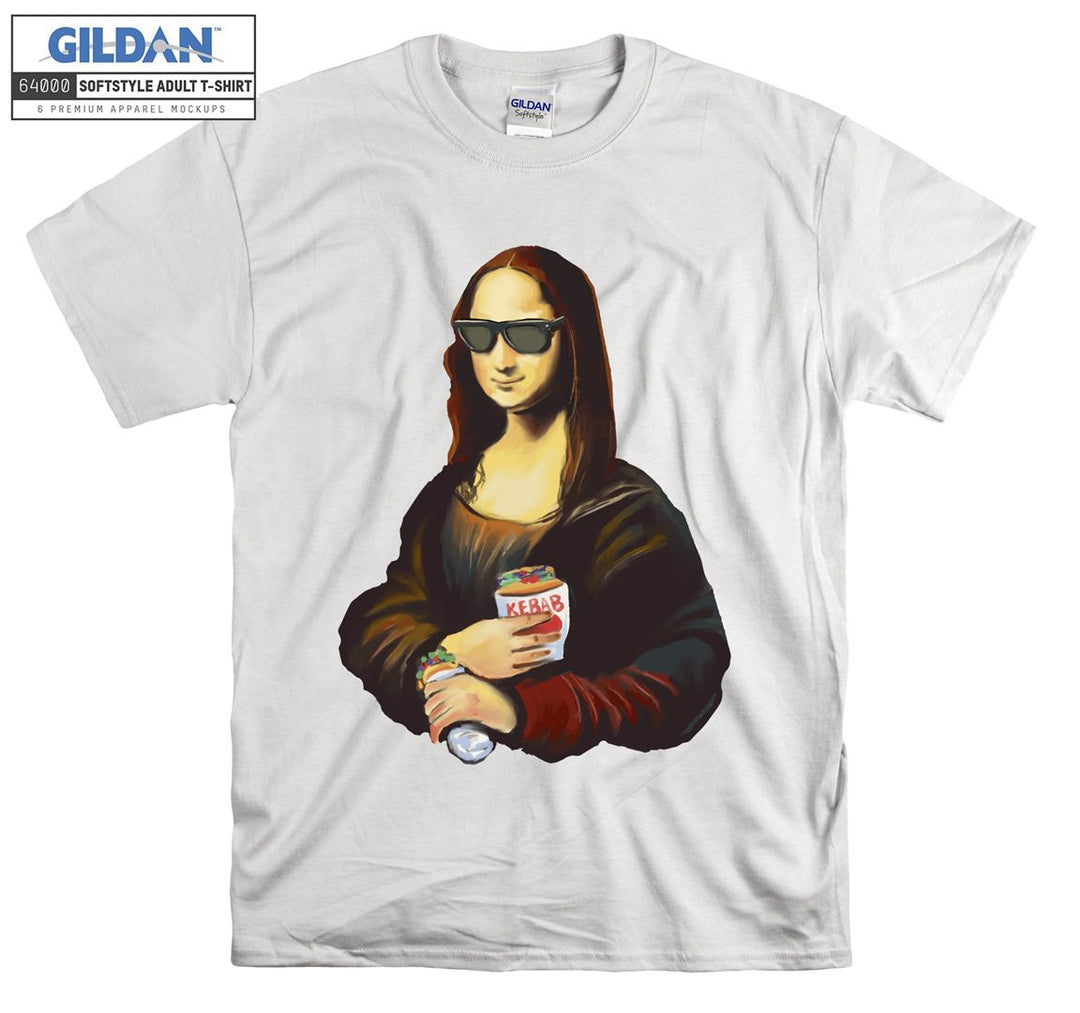 Funny Kebab Mona Lisa Figure T-shirt