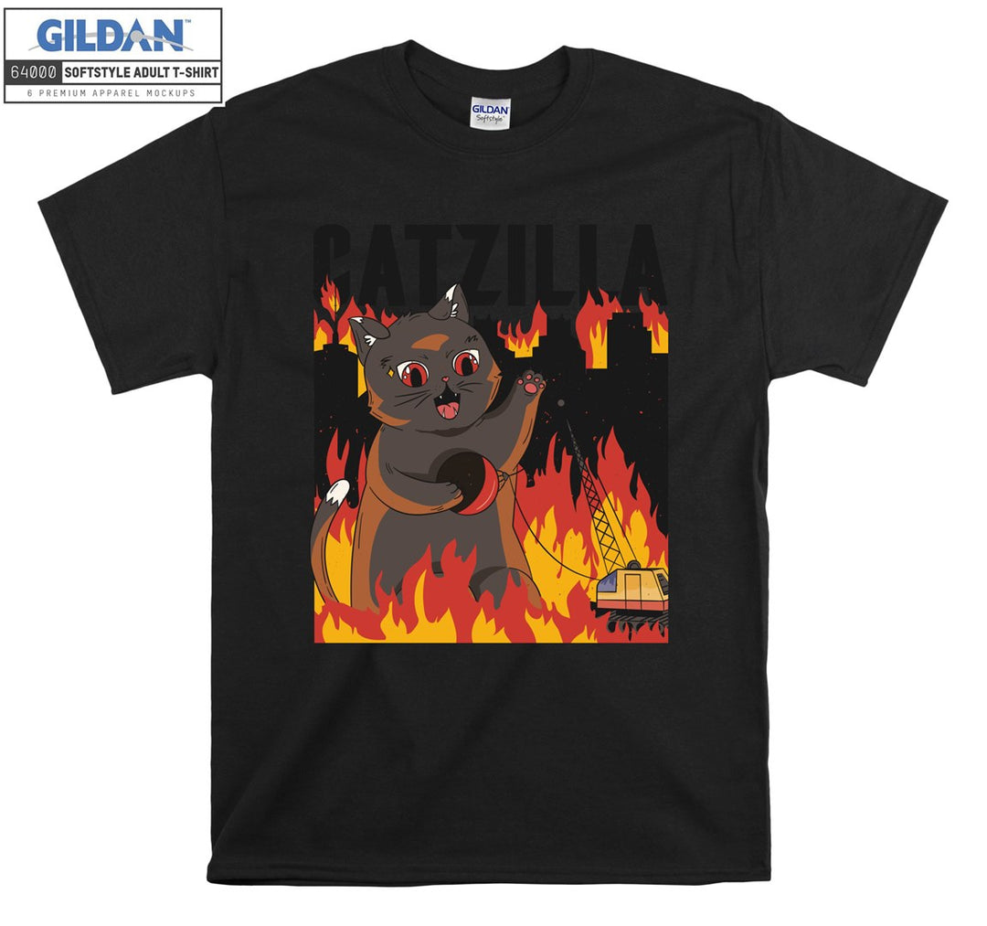 Catzilla Movie Fire T-shirt