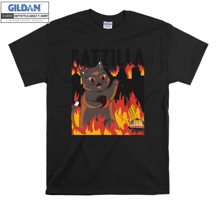 Catzilla Movie Fire T-shirt