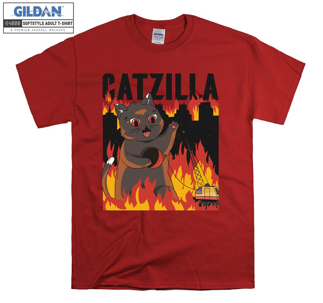 Catzilla Movie Fire T-shirt