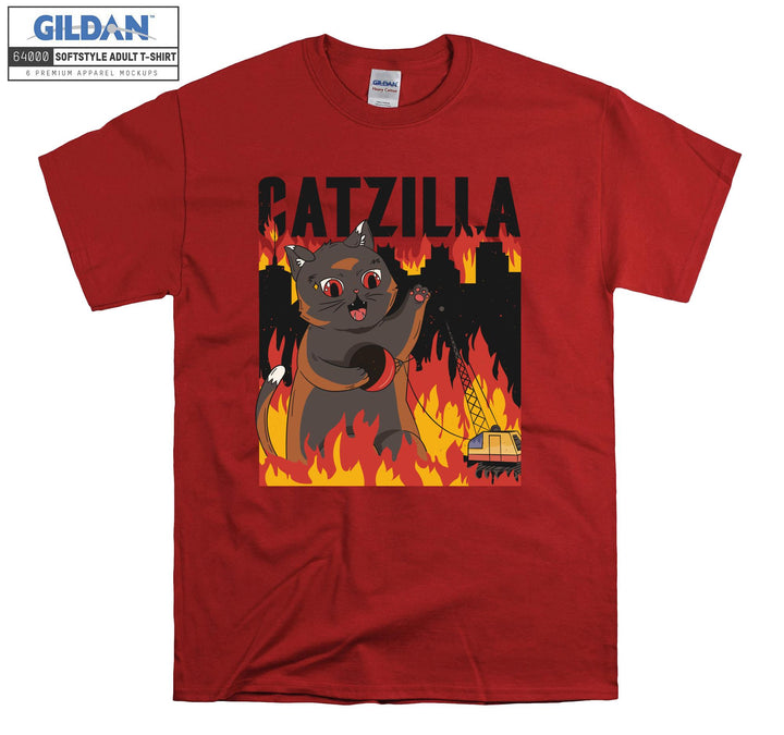 Catzilla Movie Fire T-shirt