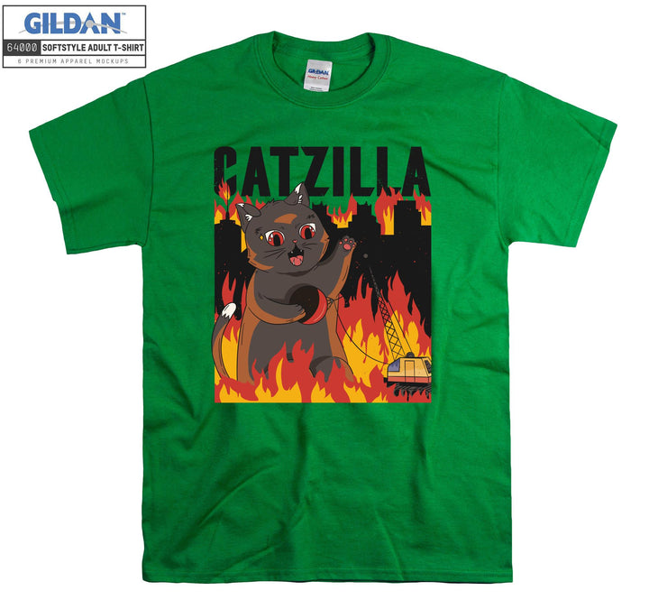 Catzilla Movie Fire T-shirt