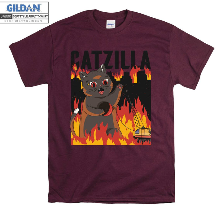 Catzilla Movie Fire T-shirt