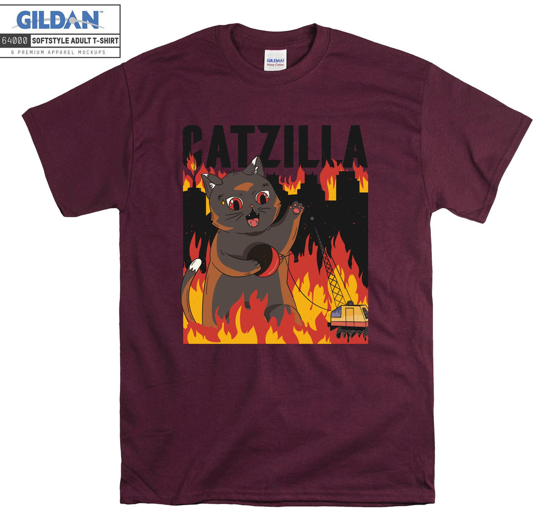 Catzilla Movie Fire T-shirt