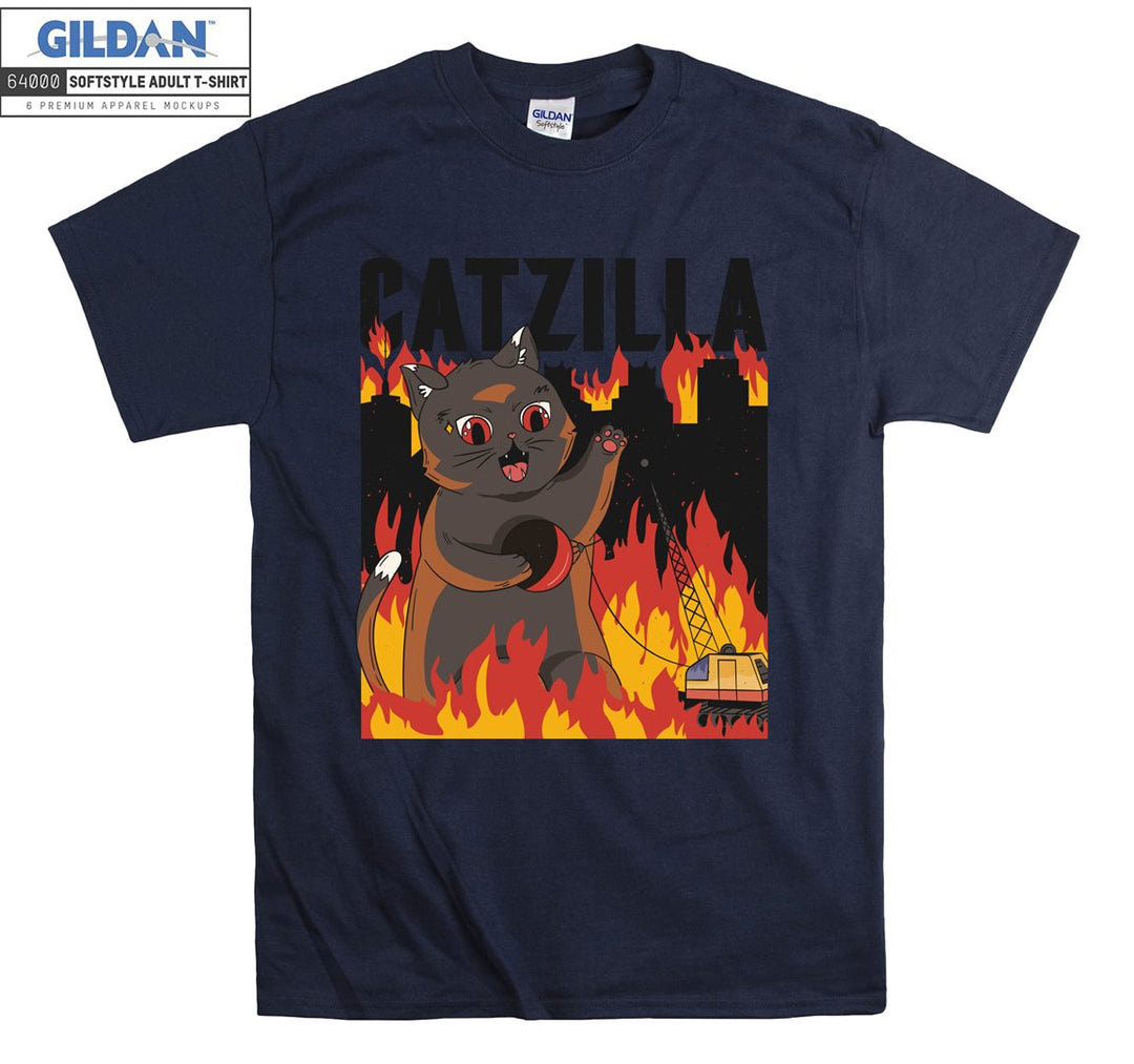 Catzilla Movie Fire T-shirt