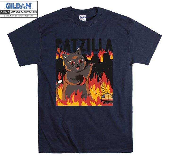 Catzilla Movie Fire T-shirt