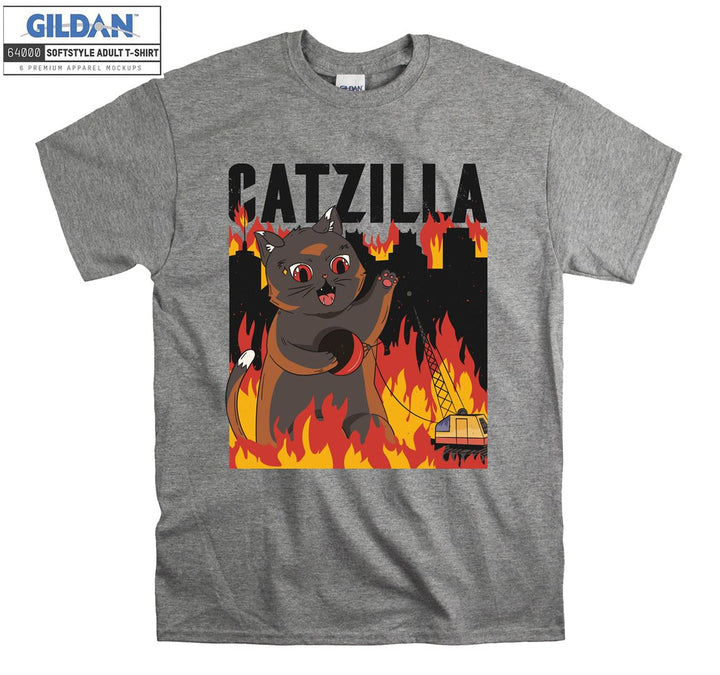 Catzilla Movie Fire T-shirt