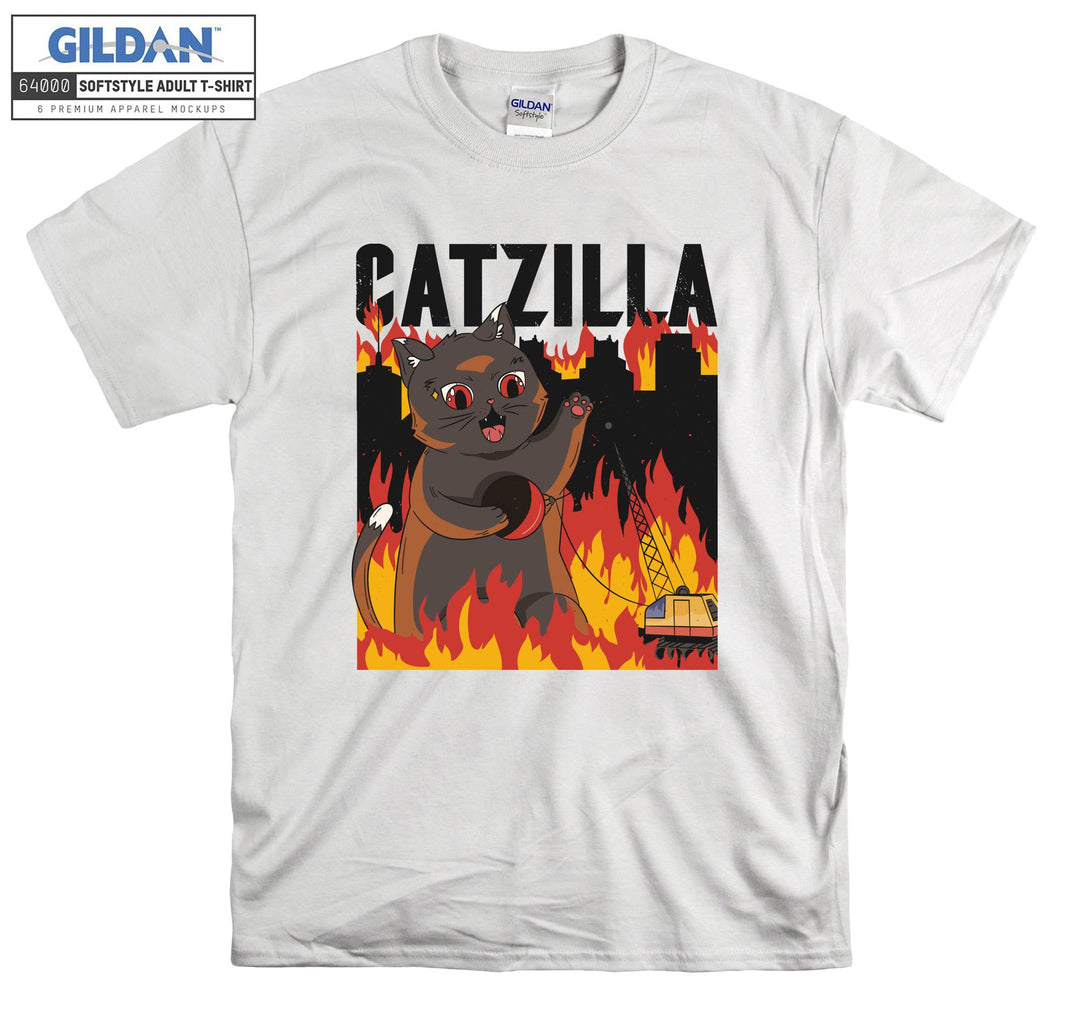 Catzilla Movie Fire T-shirt