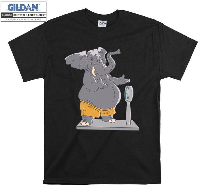 Funny fat elephant figure T-shirt