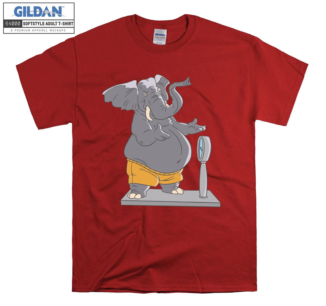 Funny fat elephant figure T-shirt