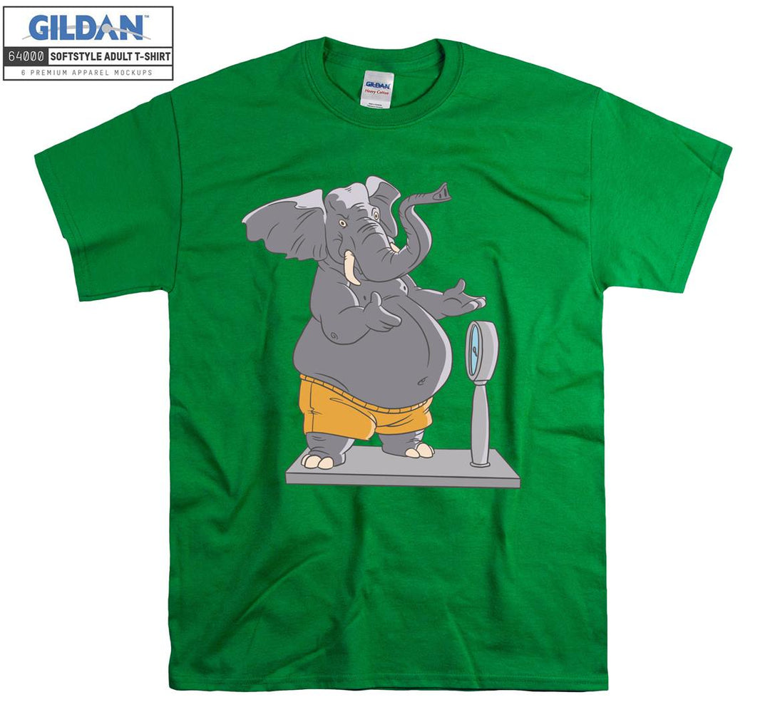 Funny fat elephant figure T-shirt