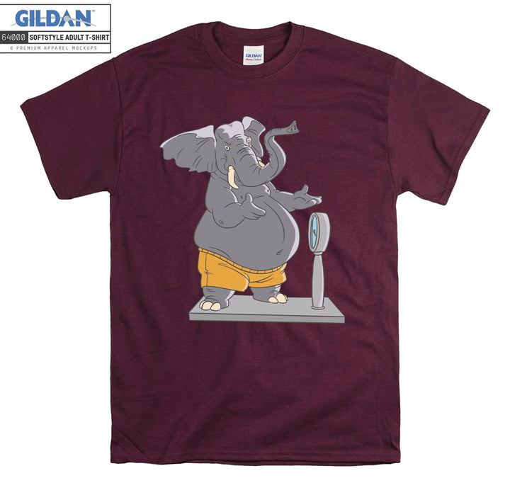 Funny fat elephant figure T-shirt