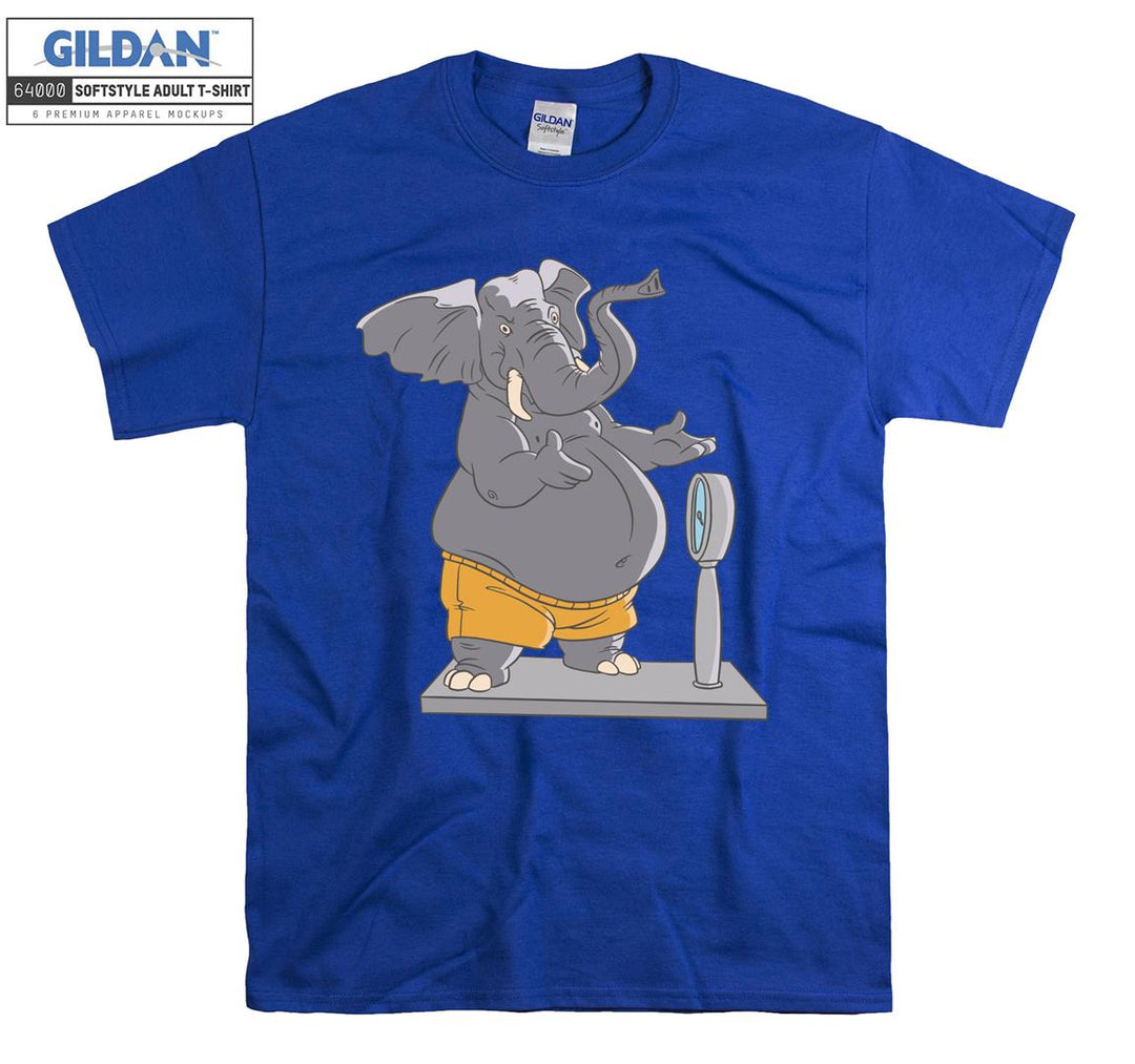 Funny fat elephant figure T-shirt