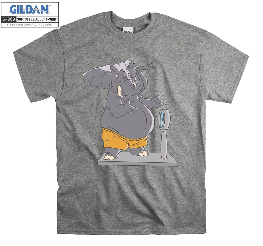 Funny fat elephant figure T-shirt