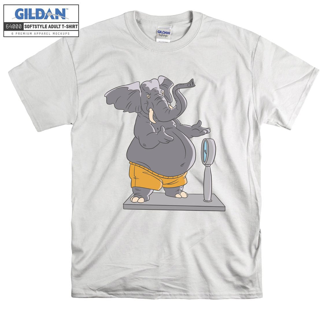 Funny fat elephant figure T-shirt