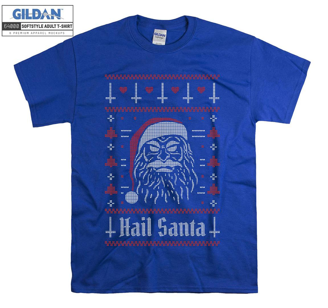 Christmas Hail Santa Figure T-shirt