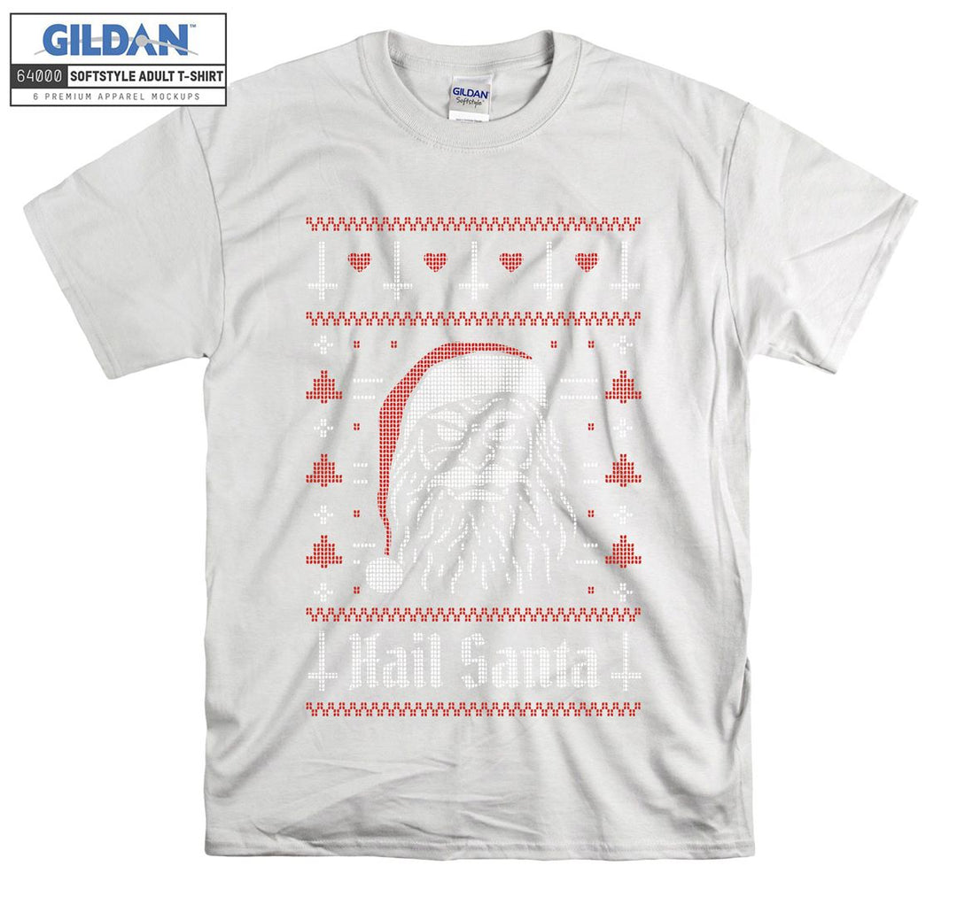 Christmas Hail Santa Figure T-shirt