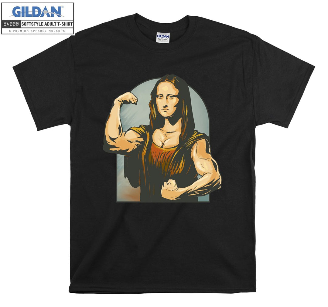 Funny mona lisa figure T-shirt