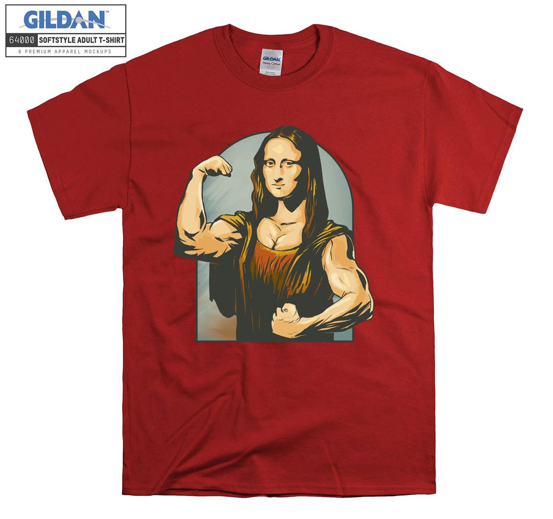 Funny mona lisa figure T-shirt