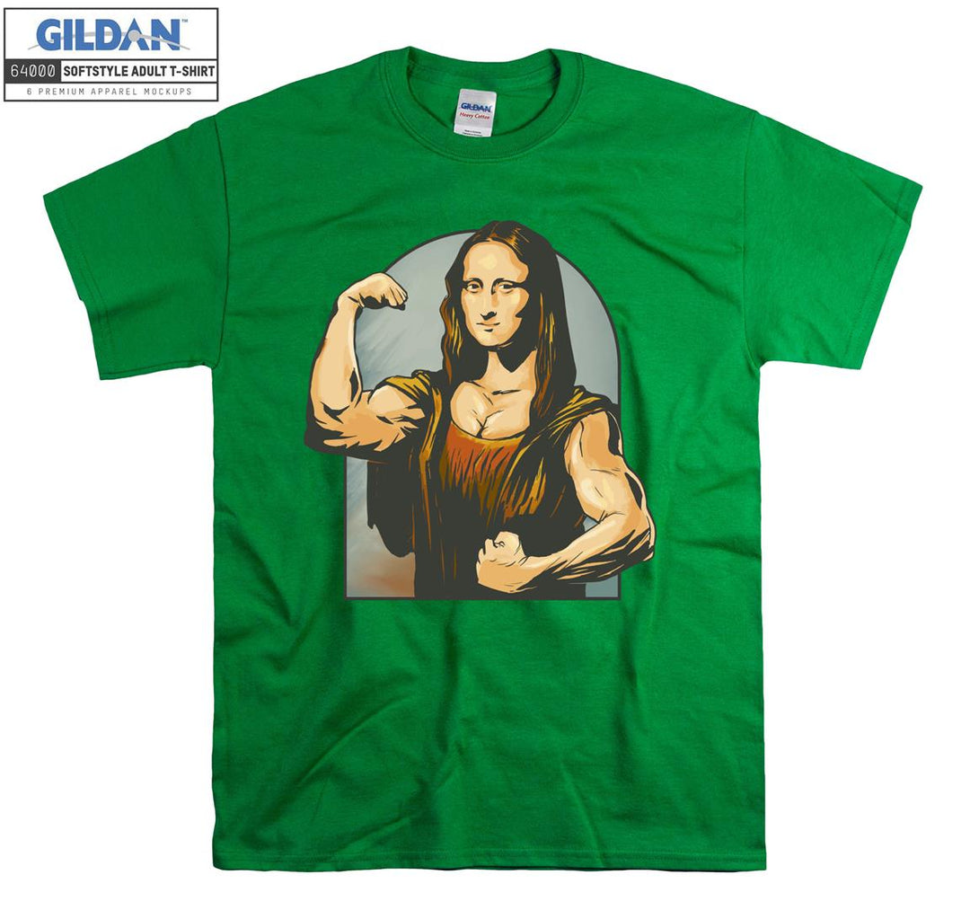 Funny mona lisa figure T-shirt