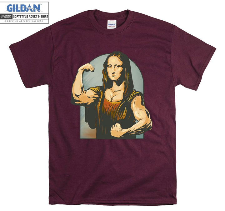 Funny mona lisa figure T-shirt