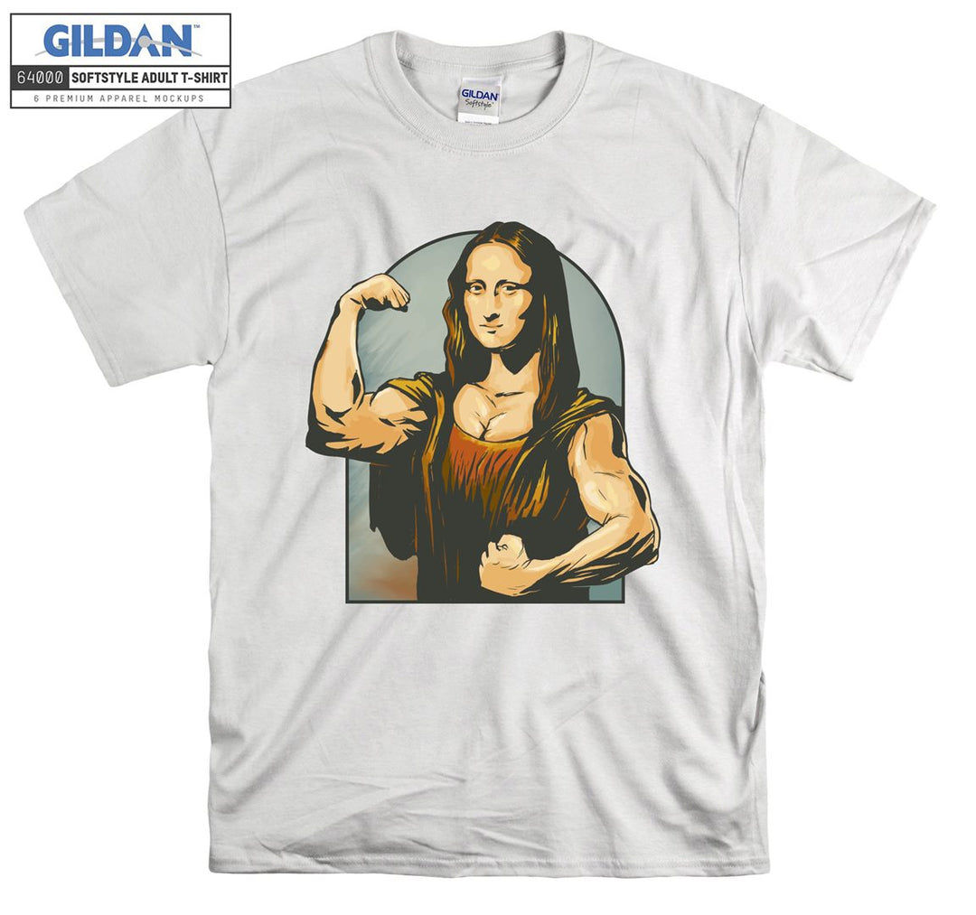 Funny mona lisa figure T-shirt