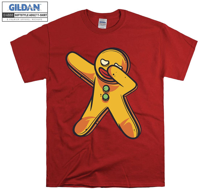 Dabbing Gingerbread Man Figure T-shirt