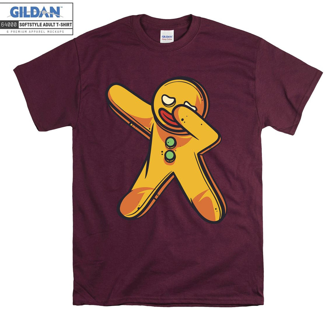 Dabbing Gingerbread Man Figure T-shirt