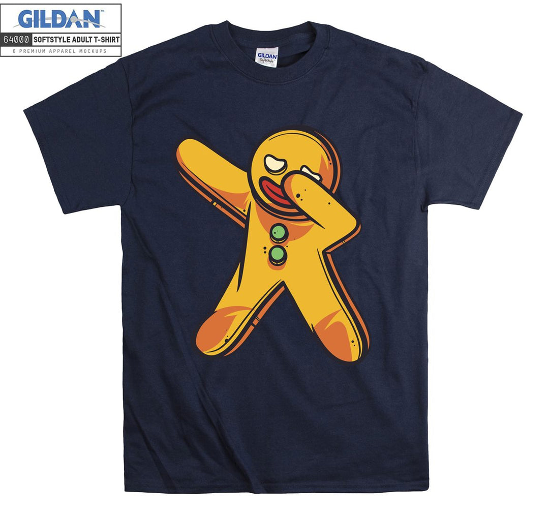 Dabbing Gingerbread Man Figure T-shirt