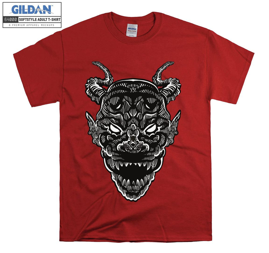 Horror evil skull figure T-shirt