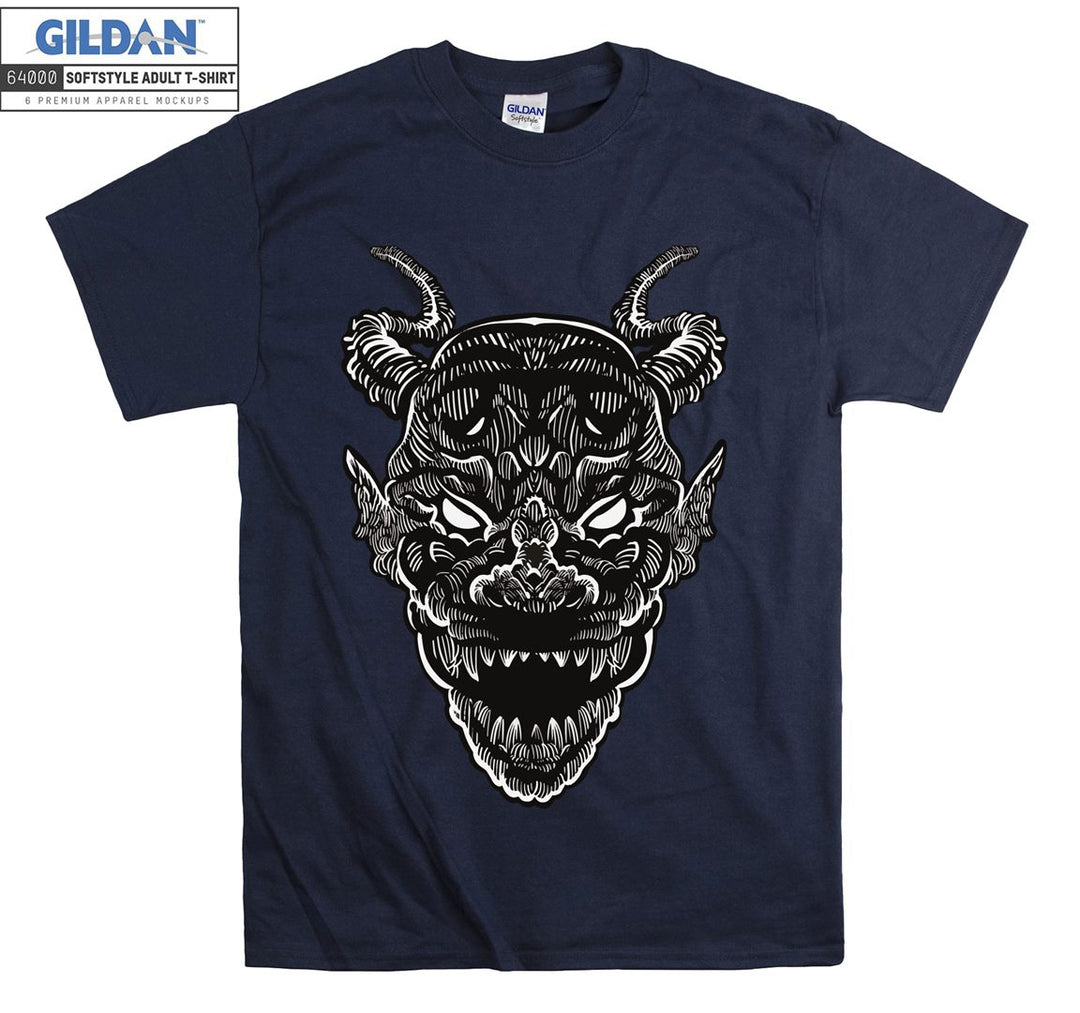 Horror evil skull figure T-shirt