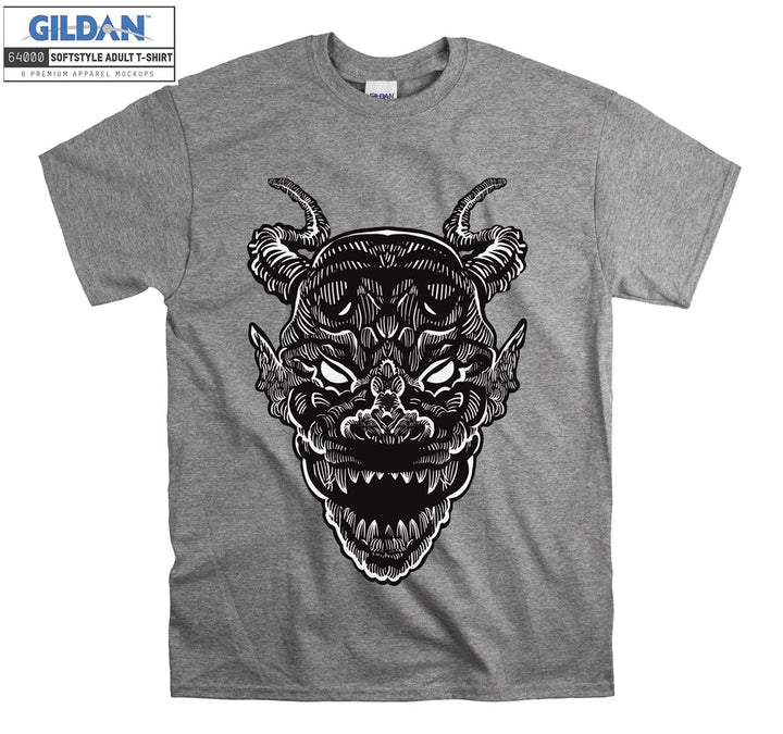 Horror evil skull figure T-shirt