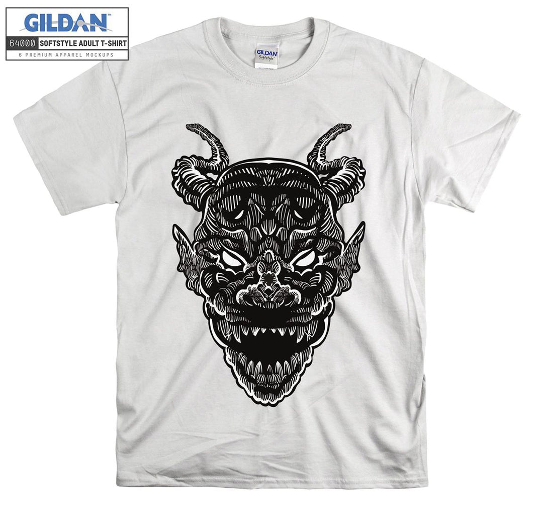 Horror evil skull figure T-shirt