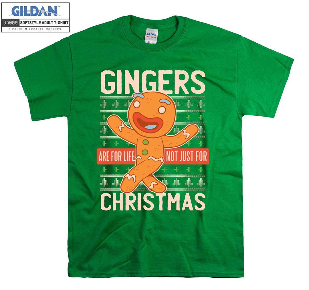 Cartoon Gingerbread Man Christmas T-shirt