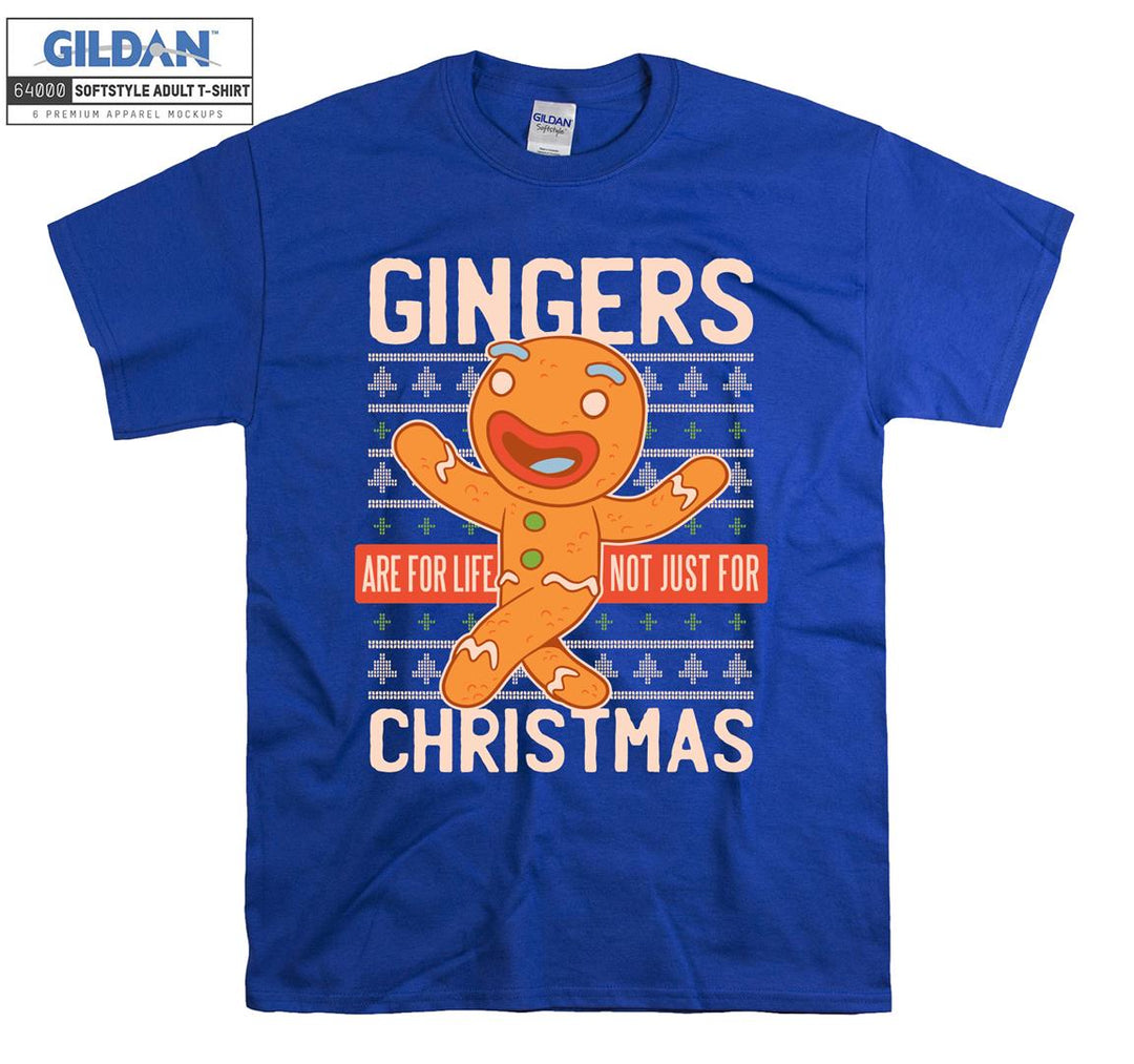 Cartoon Gingerbread Man Christmas T-shirt