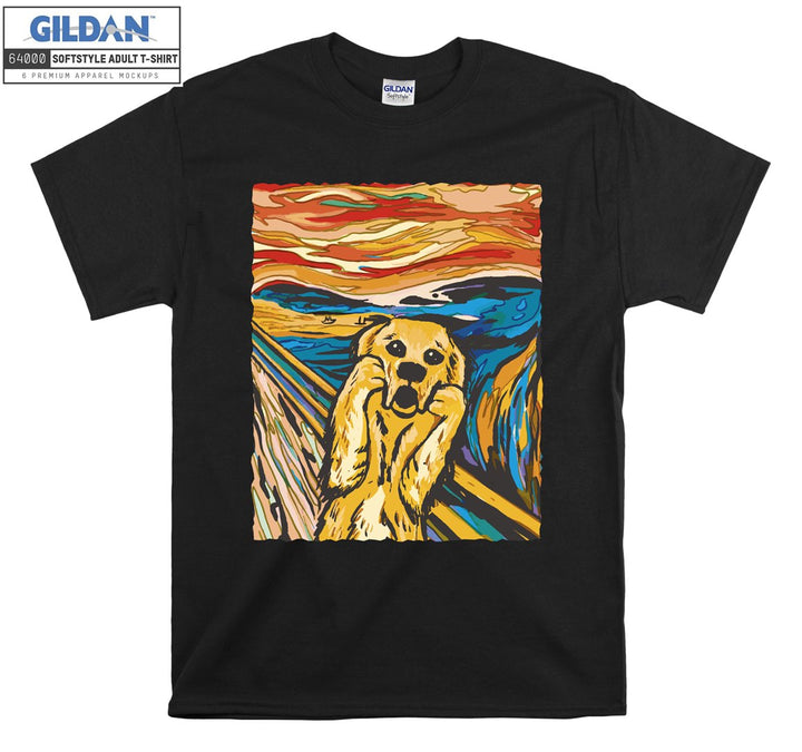 Famous art with dog T-shirt