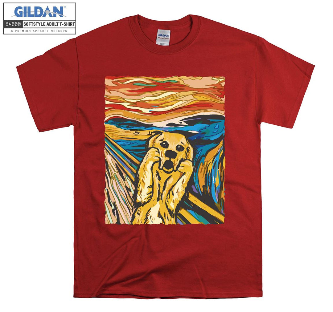 Famous art with dog T-shirt