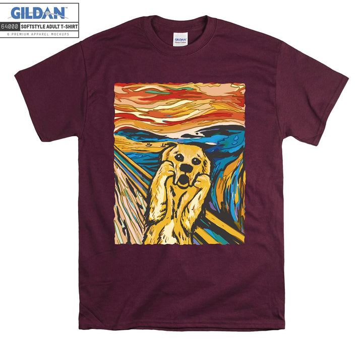 Famous art with dog T-shirt