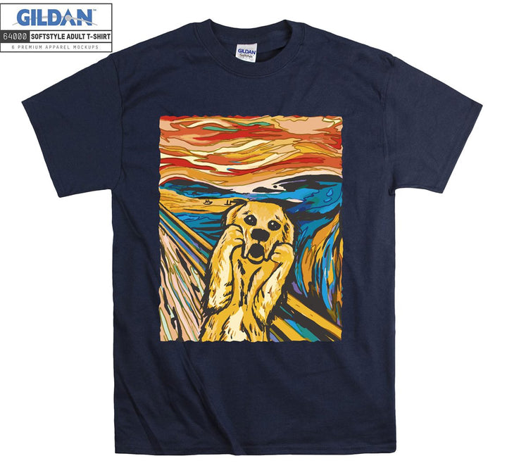 Famous art with dog T-shirt