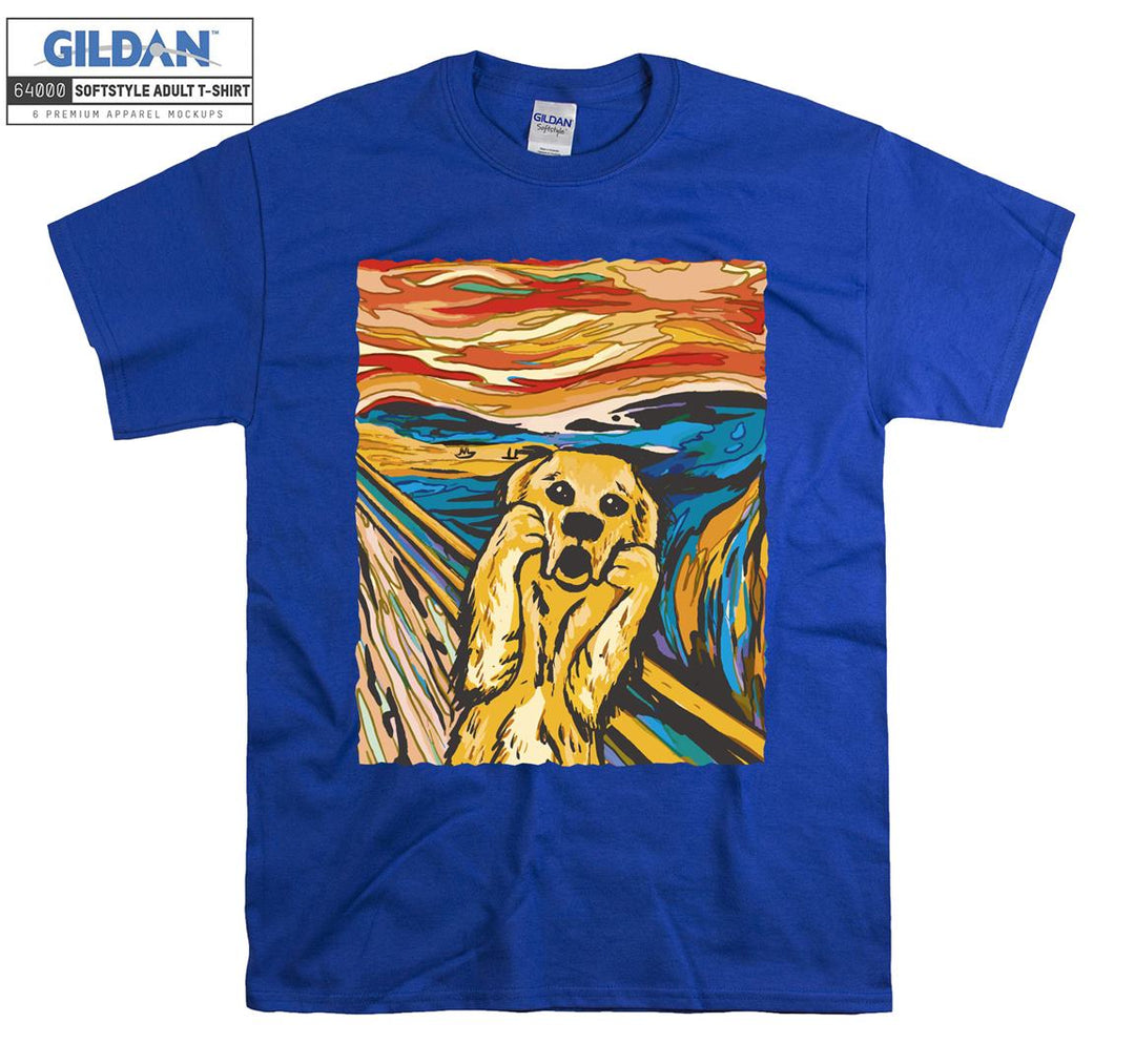 Famous art with dog T-shirt