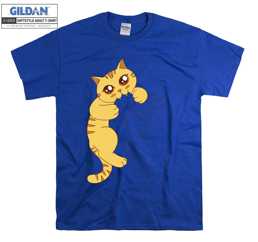 Biting Cat Kitten Funny T-shirt